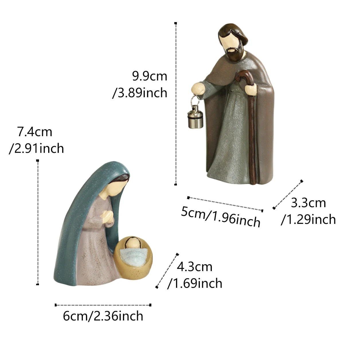 Luminous Nativity Scene Ornament Set - Holiday Decor