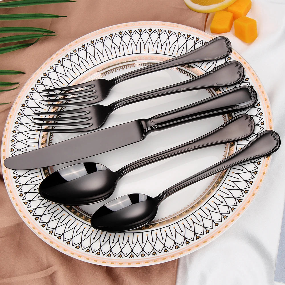 Vabena Premium 24-Pc 18/10 Stainless Steel Flatware Set for 6