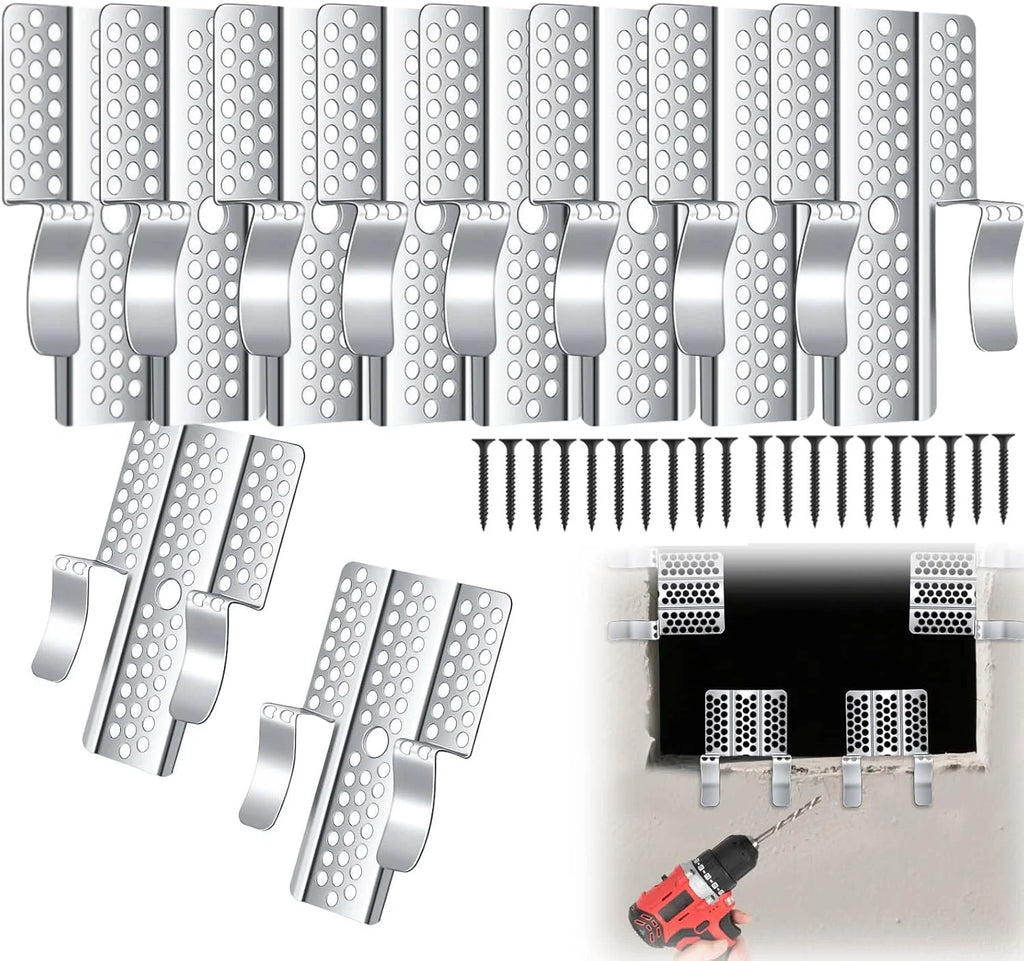 Heavy-Duty Drywall Repair Clips with Screws - Easy Wall Patch & Durable Fastener Solution (10/20pcs)