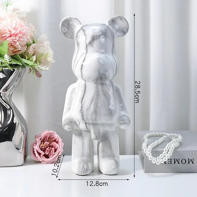 Vabena Luxury Aesthetic Nordic Resin Bear Sculpture - Home Decor