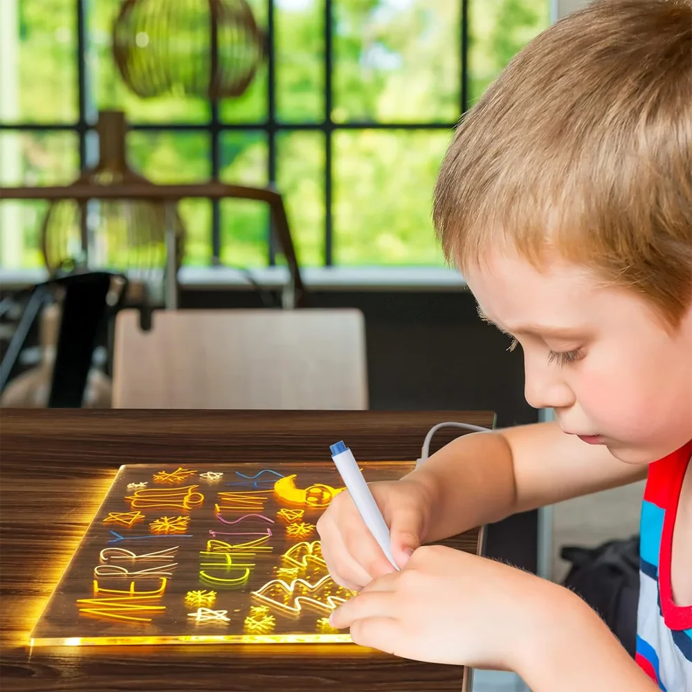 Tablica led do notatek i lampka nocna | plansza do rysowania rgb dla dzieci