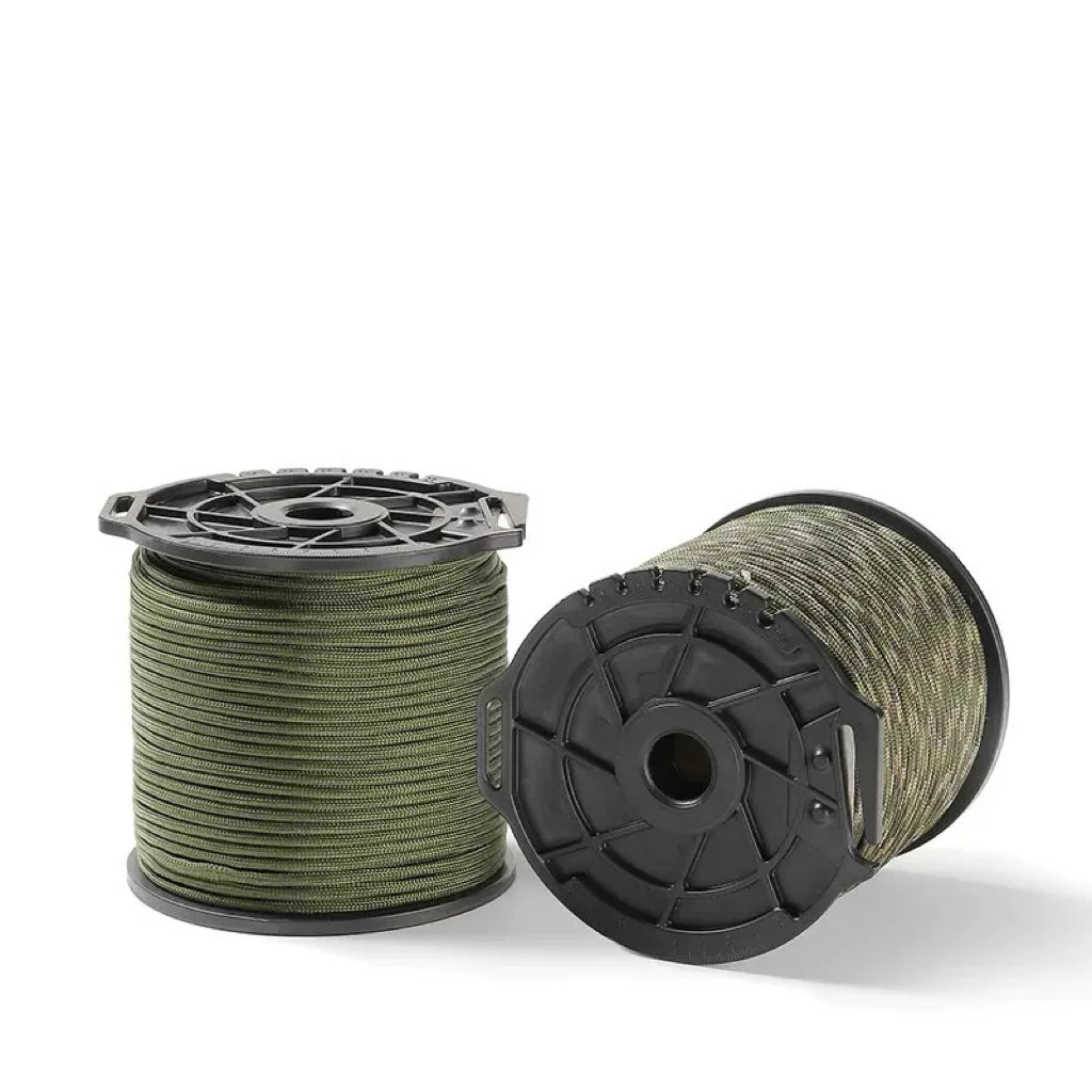 Niezawodna linka spadochronowa paracord 650 lb, 9-rdzeniowa, 4 mm, 100 m – militarna, taktyczna, survivalowa