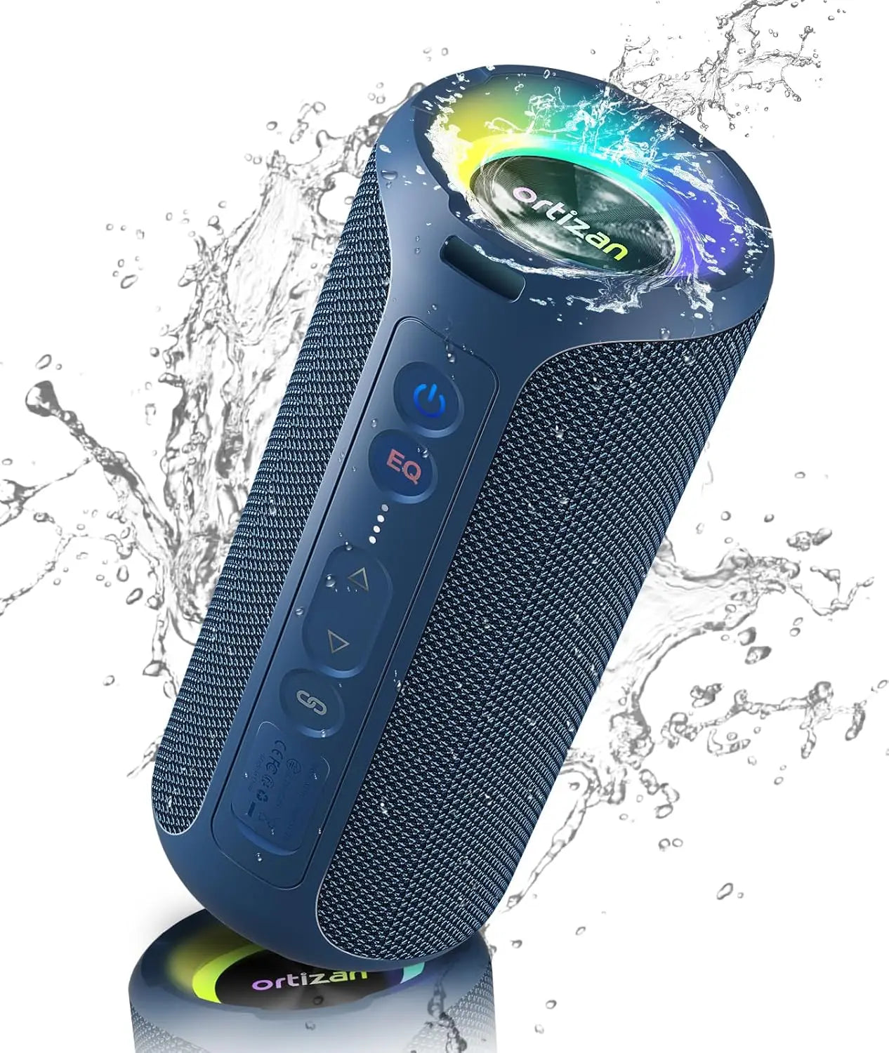 Ortizan głośnik bluetooth 40w wzmocniony bas ip7 wodoodporny zewnętrzny