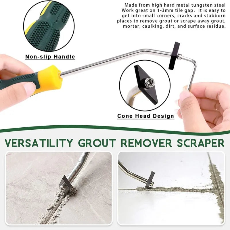 22-Piece Grout Removal Tool Kit - Tile Cleaning & Repair Set