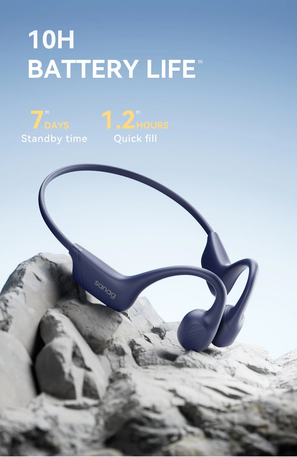 Słuchawki sanag b21s bluetooth z przewodnictwem kostnym | bezprzewodowy zestaw hifi