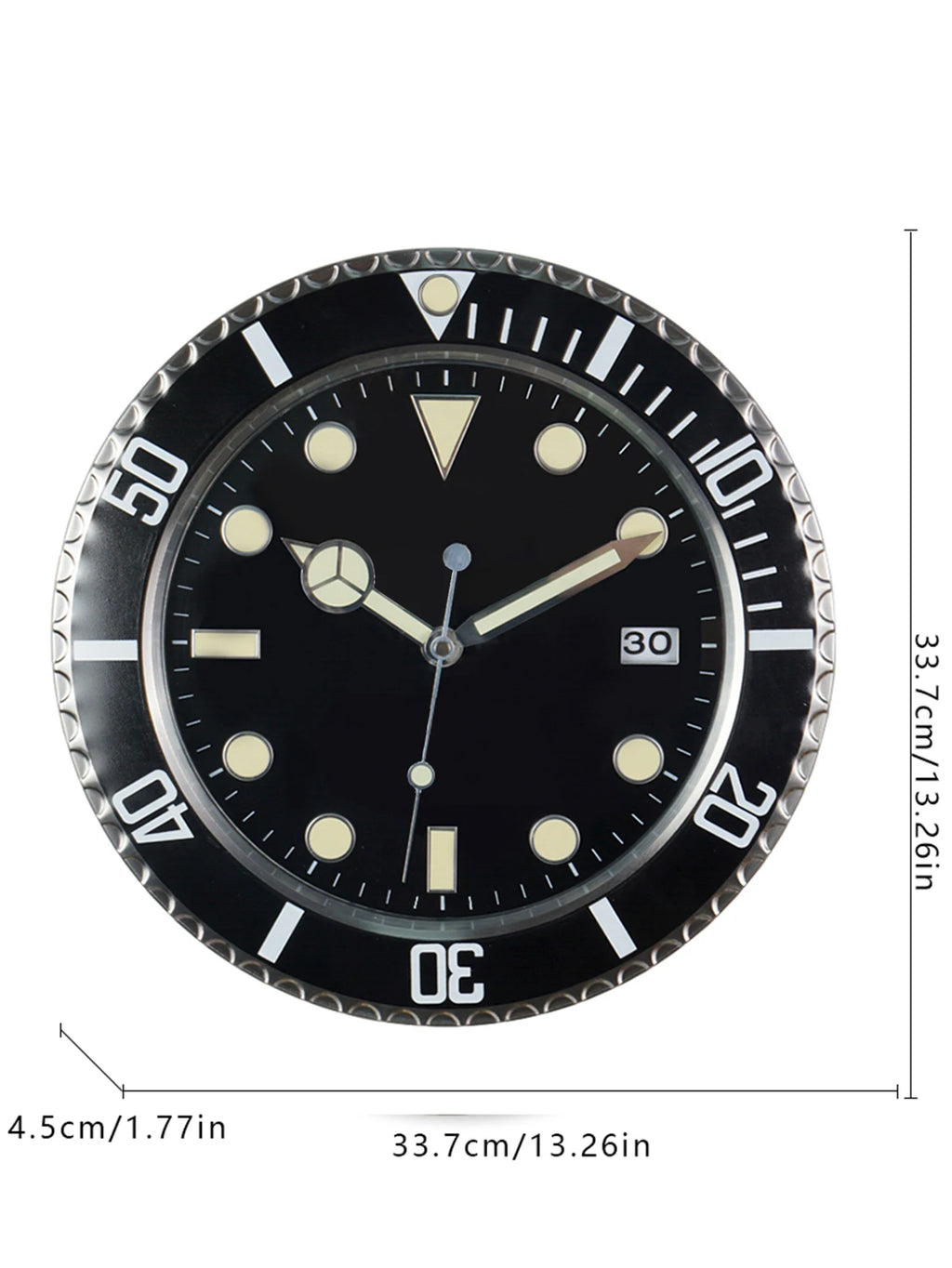 Luxury Creative Metal Wall Clock - Modern Luminescent Design