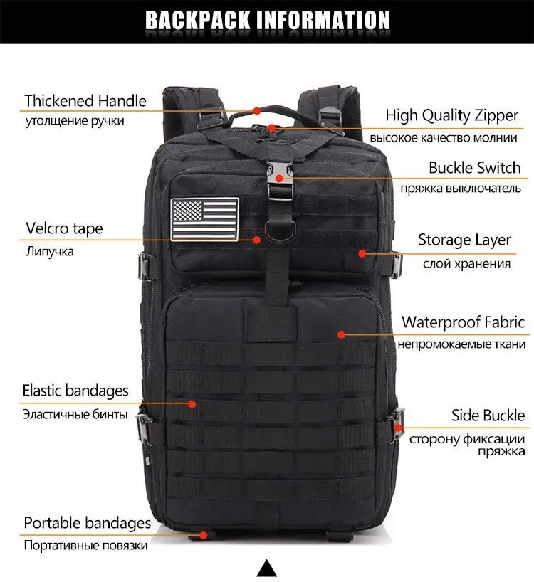 Plecak taktyczny refire gear 50l – wytrzymały plecak wojskowy