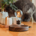 Lewitująca lampa księżycowa – magnetyczna pływająca lampka nocna led 3d z drewnianą podstawą