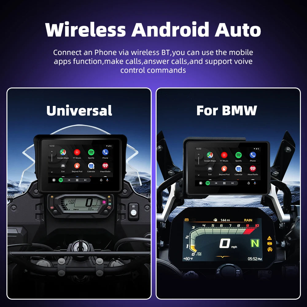 Ekiy bezprzewodowa nawigacja carplay android auto dla motocykli bmw gs & xr