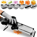 LMETJMA Adjustable Mandoline Slicer - Stainless Steel Vegetable Chopper & Cutter