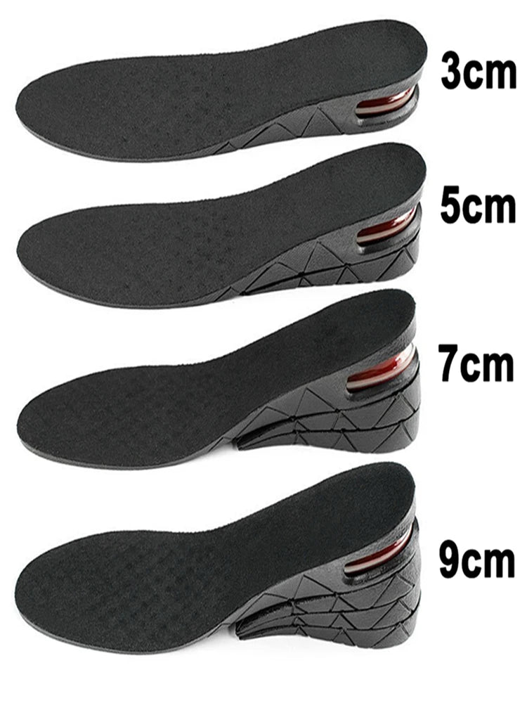 Wkładki podwyższające do butów – amortyzujące podpiętki powietrzne (3-9cm)
