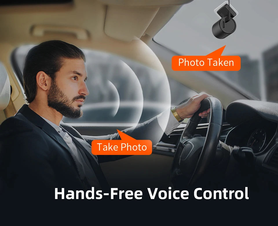 Kamera samochodowa kawa dash cam mini 3 - 2k, sterowanie głosem, noktowizja, wifi