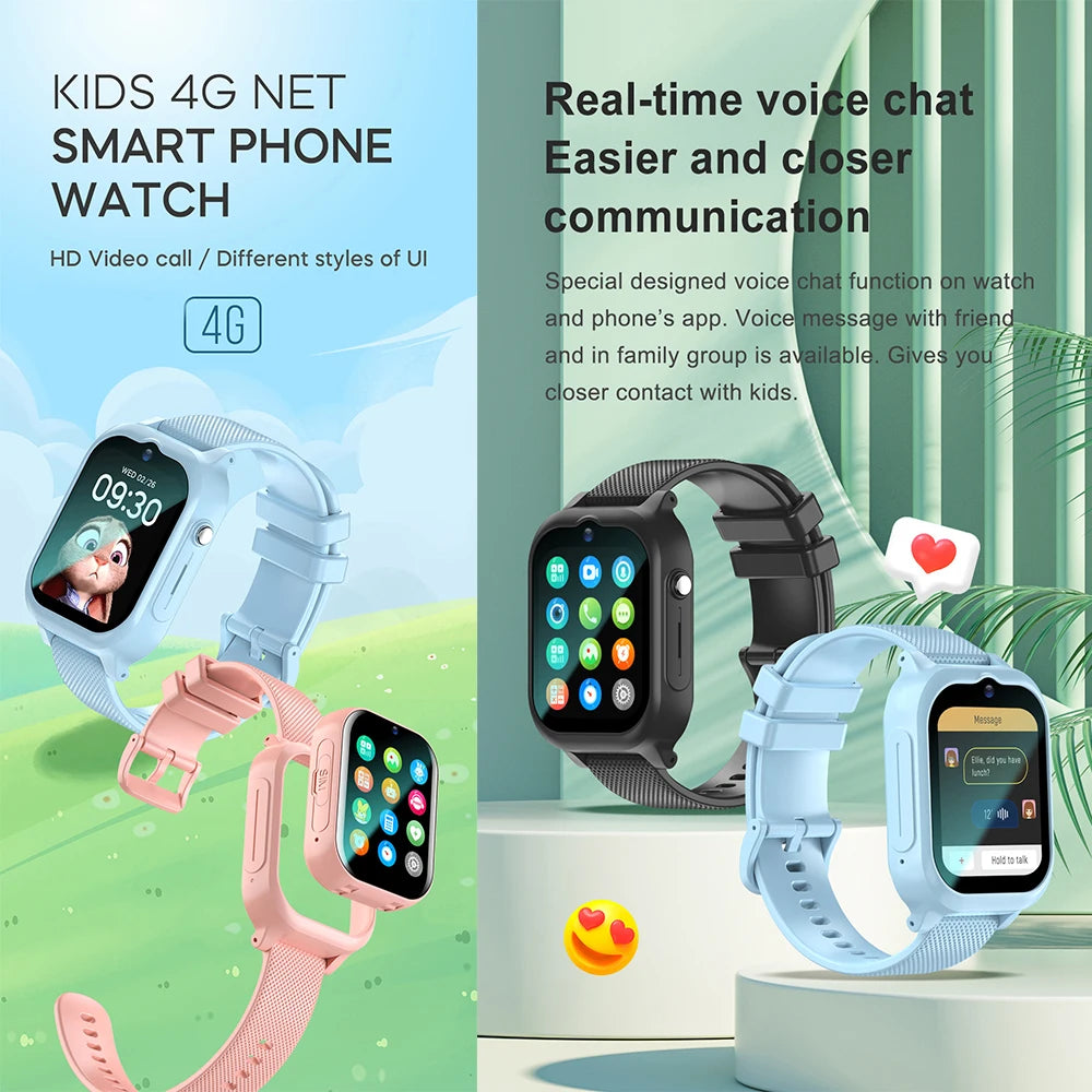 Smartwatch dla dzieci 4g gps: połączenia wideo sos – telefon dla dziecka