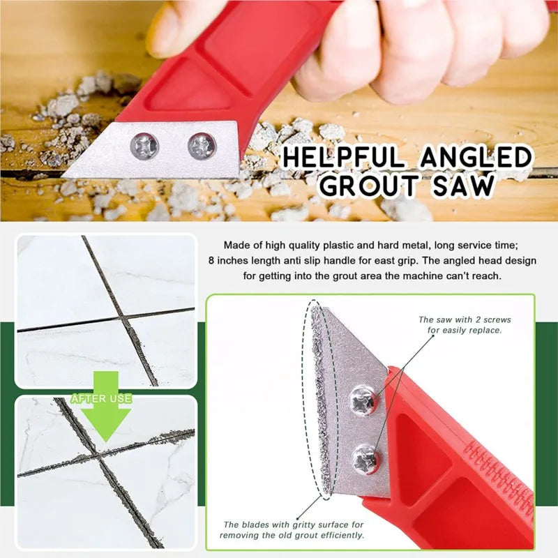 22-Piece Grout Removal Tool Kit - Tile Cleaning & Repair Set