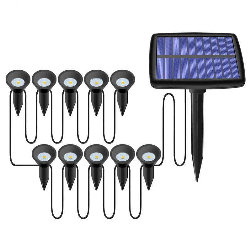 10-w-1 solarne lampy ogrodowe rgb - wodoodporne reflektory zewnętrzne ip65