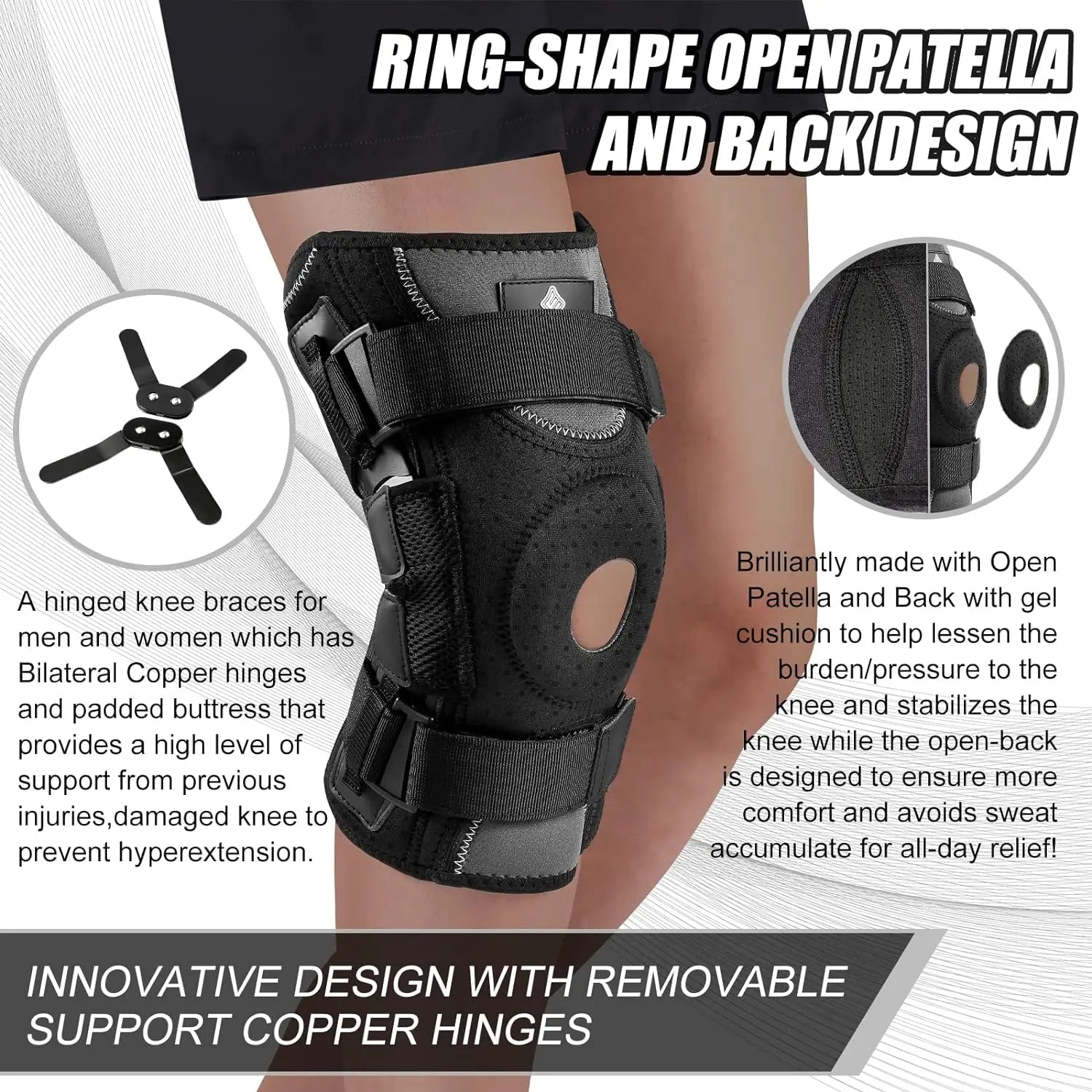 NEENCA Hinged Knee Brace for Pain Relief, Arthritis, Meniscus, ACL Support