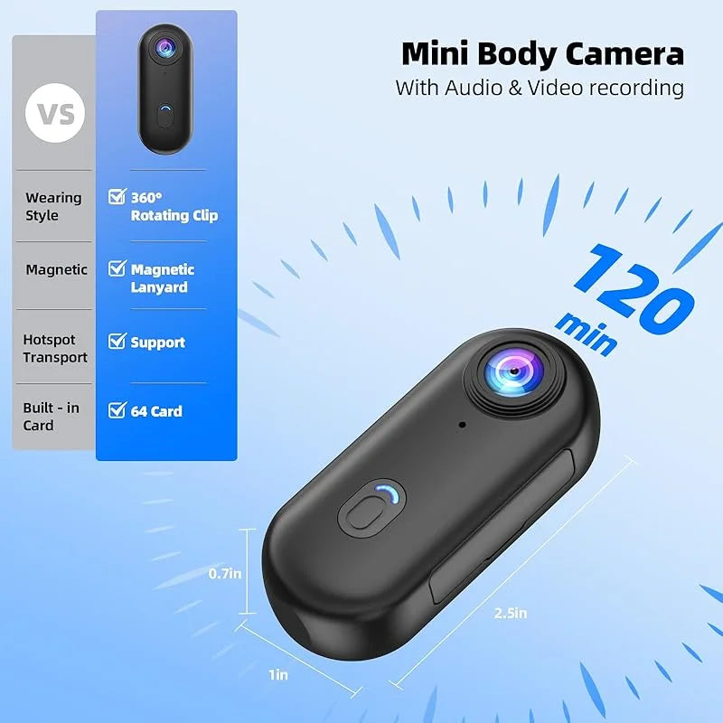 Vabena mini kamera akcji 4k – wodoodporna kamera pov do przygód