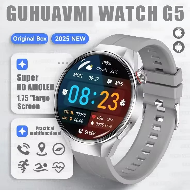Smartwatch g5 plus | 1.75" hd amoled, gps i monitor aktywności