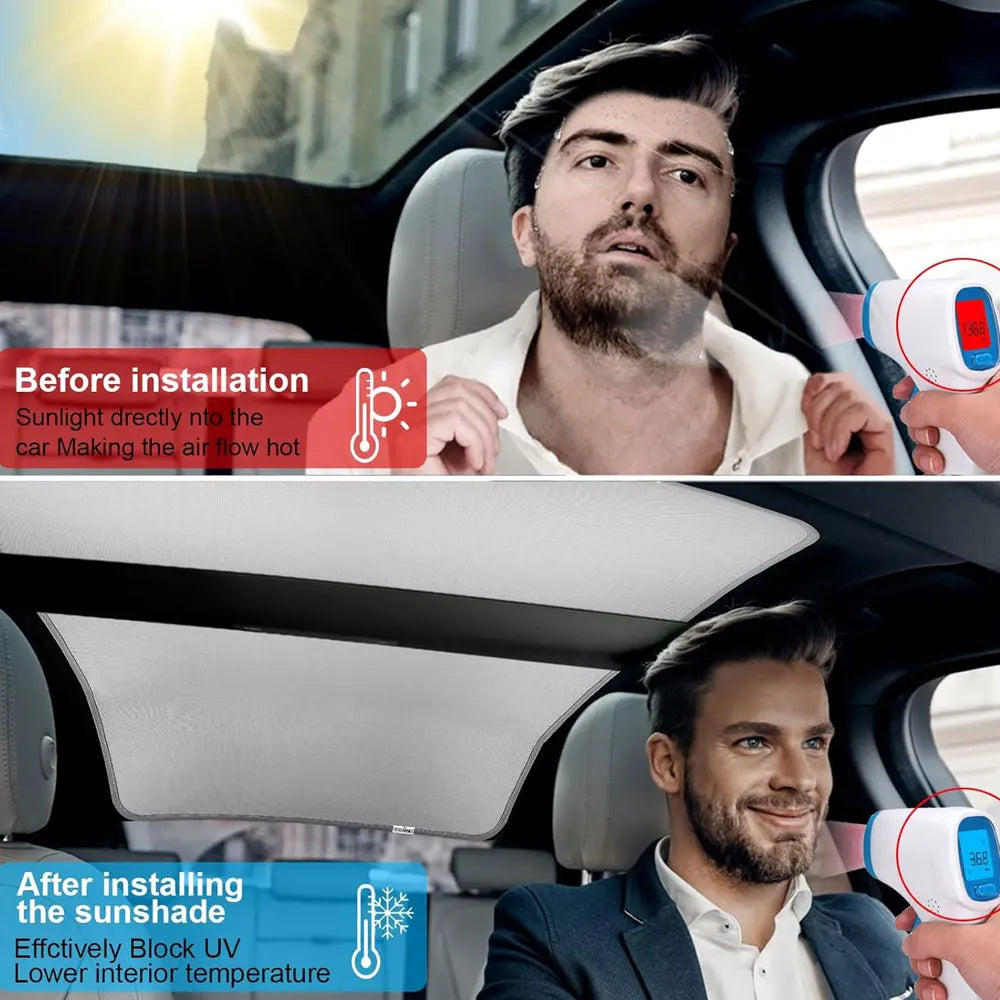 Osłony przeciwsłoneczne dachu do tesli model 3 highland 2026 i modelu y | blokada ciepła tkaniną ice cloth