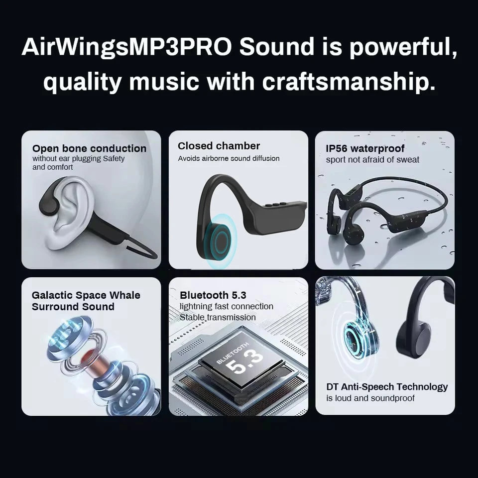 Słuchawki lonmao b33 z przewodnictwem kostnym bluetooth 5.4 z mikrofonem hd