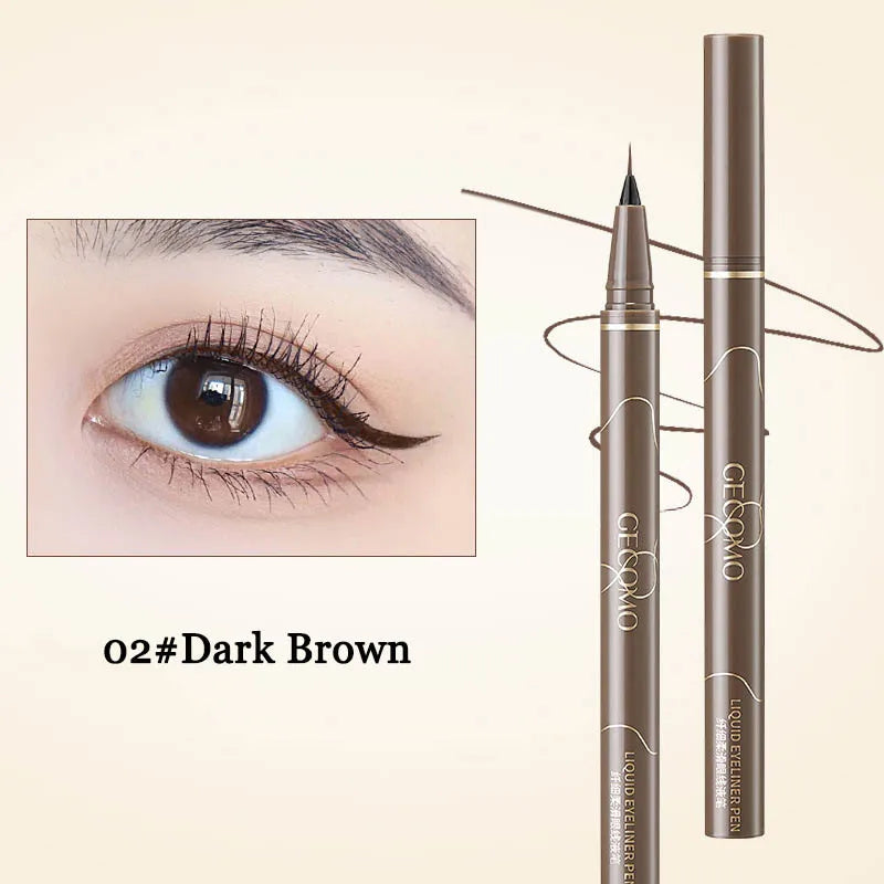 Ultracienki wodoodporny eyeliner do dolnej powieki i efektu silkworm - czarnobrązowy