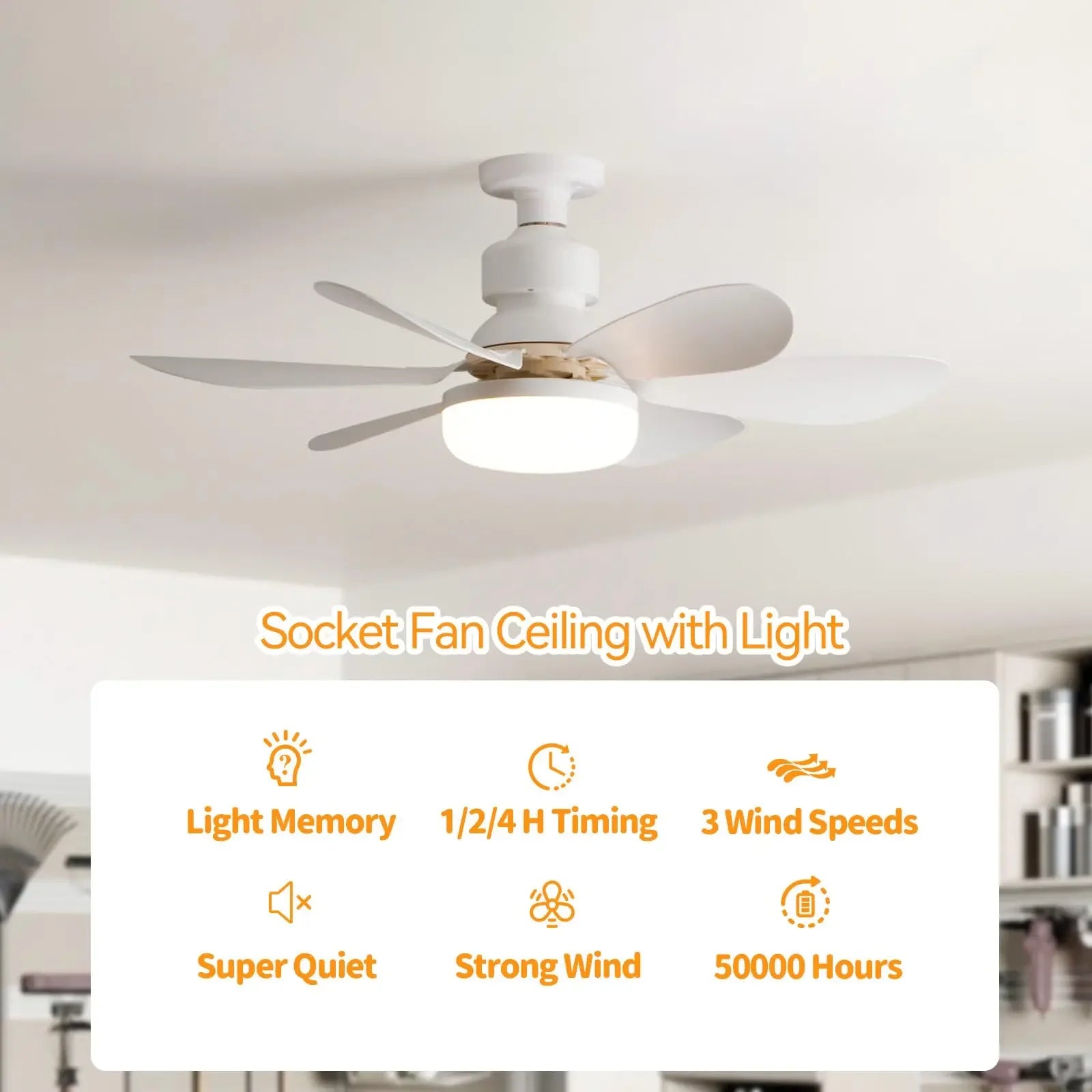 Wentylator sufitowy led vabena 40w e27 ze zdalnym ściemnianiem