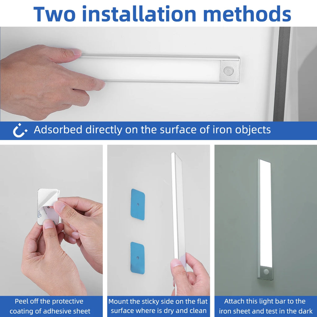 LED Cabinet Sensor Lights - Adjustable Brightness Motion Tube