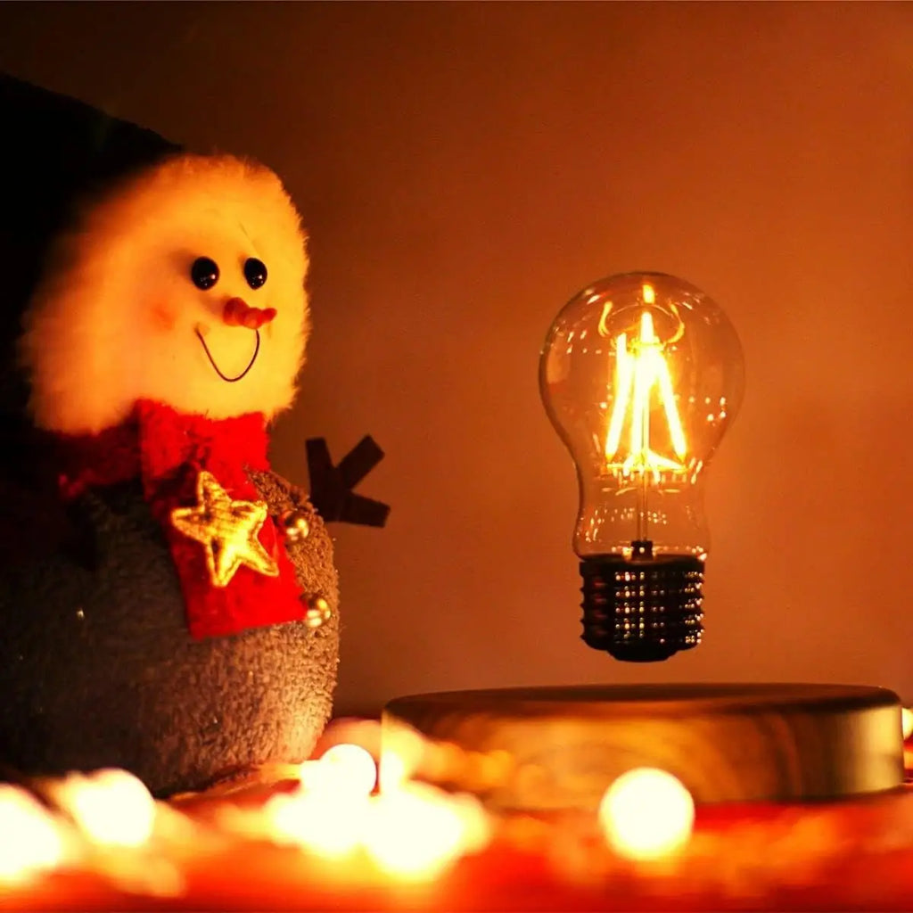 Lewitująca lampa księżycowa – magnetyczna pływająca lampka nocna led 3d z drewnianą podstawą