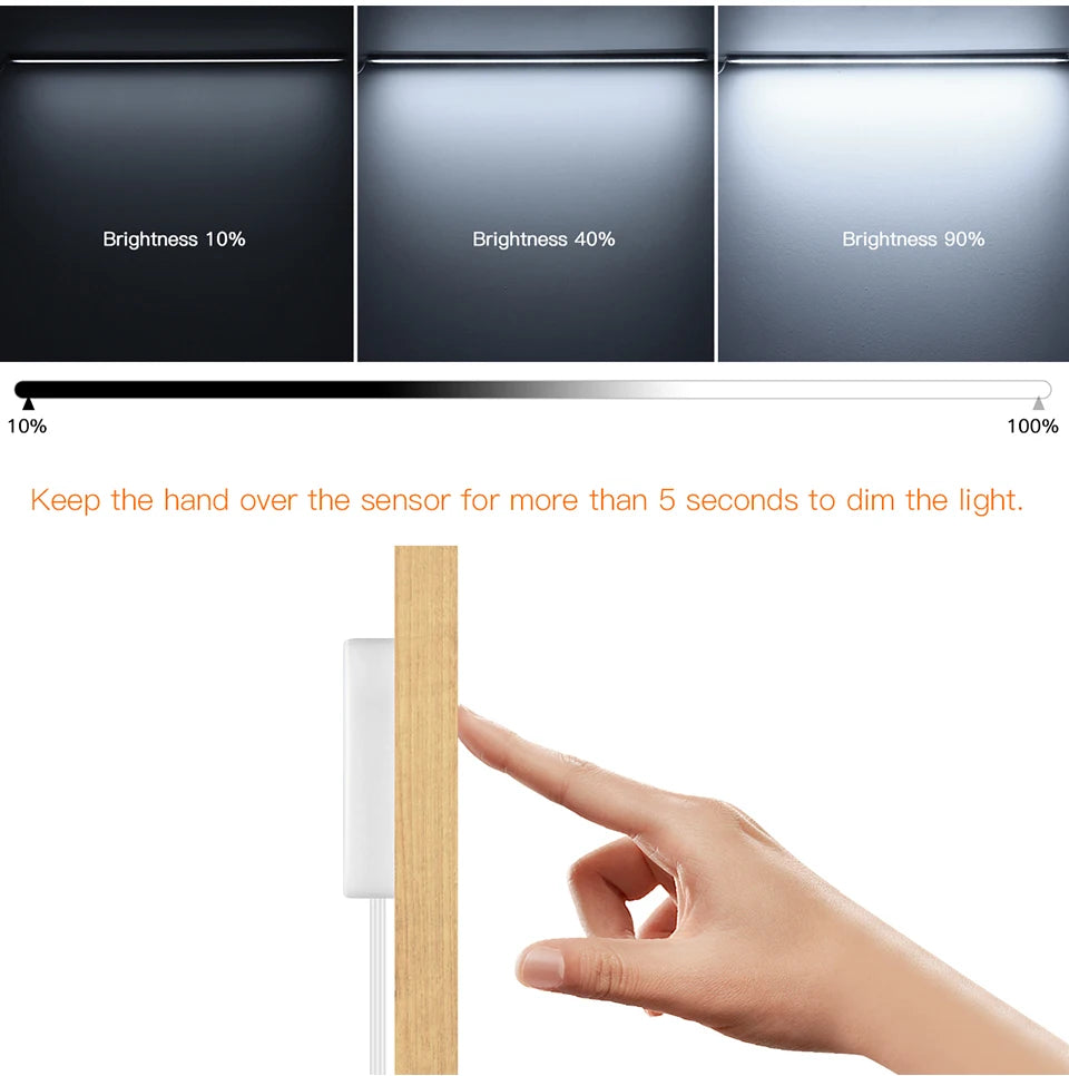 Smart LED Under Cabinet Lighting | Hand Scan Motion Sensor & Dimmer