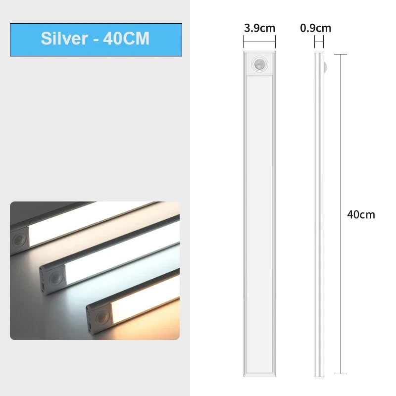 USB-C Rechargeable Motion Sensor LED Cabinet Light - Kitchen & Wardrobe