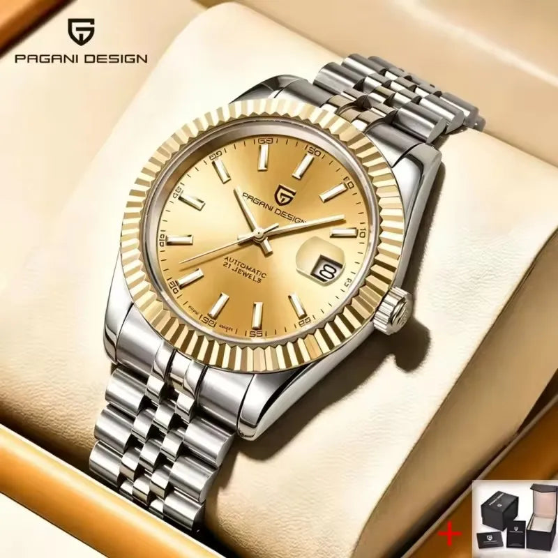 Pagani design 2026 datejust luksusowy męski zegarek mechaniczny pd-1645