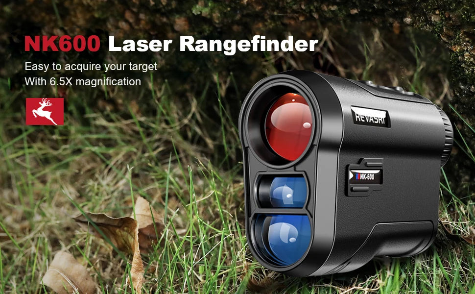 Revasri laserowy dalmierz golfowy - akumulatorowy, powiększenie 6x, zasięg 1000m