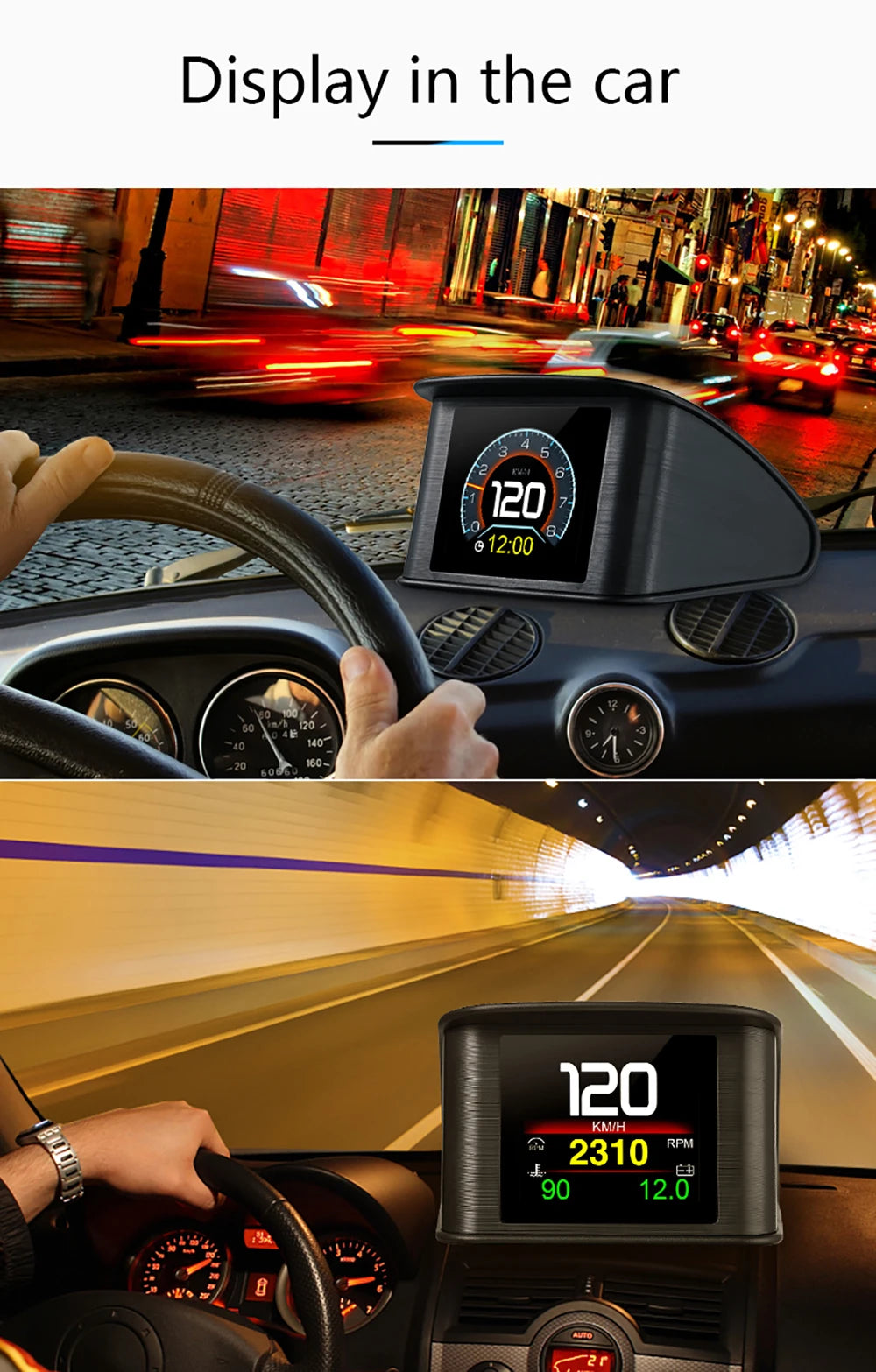 P10 pro wyświetlacz hud obd2 - inteligentny licznik cyfrowy prędkościomierz