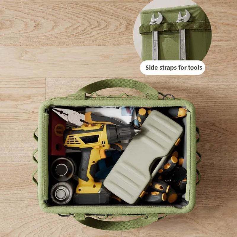 Heavy-Duty Foldable Tool Bag - Large Oxford Fabric Organizer