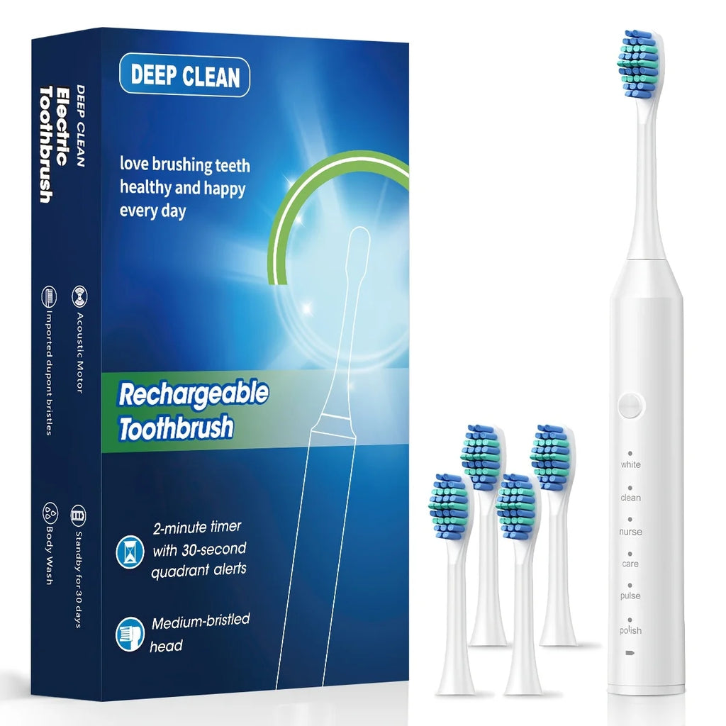 Vabena Sonic Electric Toothbrush - 6 Modes, Smart Timer