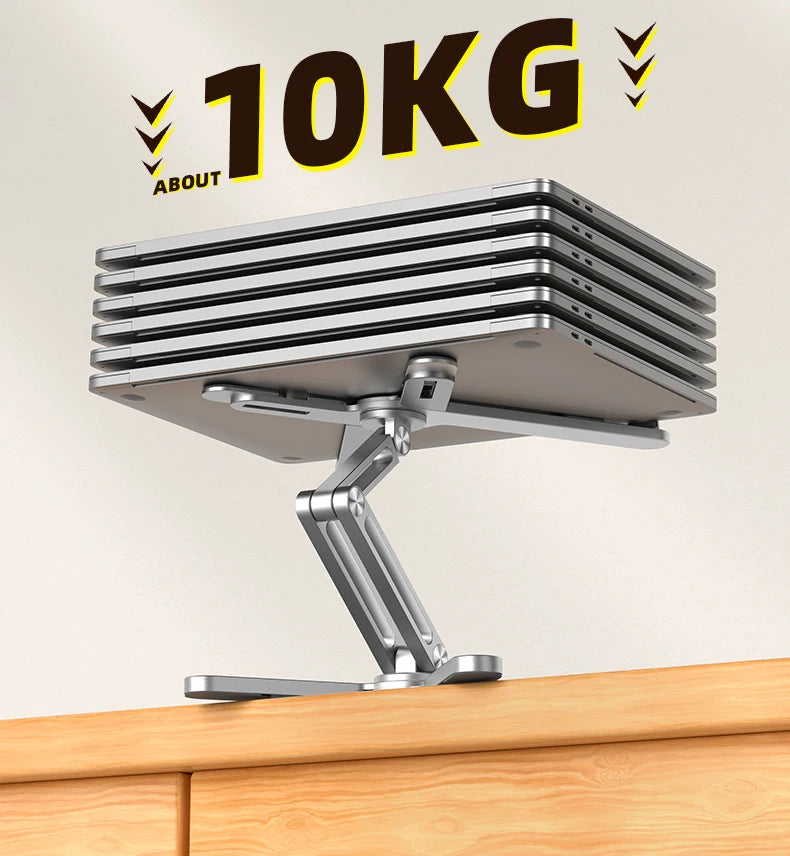 XIKCU Foldable Laptop Stand - 360° Rotating Aluminum Notebook Table