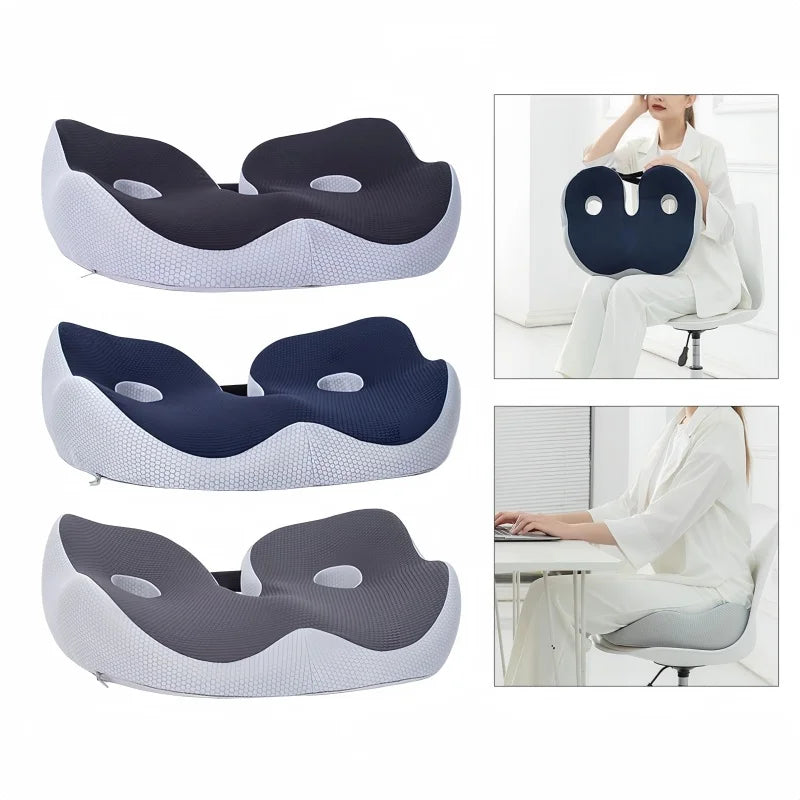 Przenośna poduszka siedziskowa z pianki pamięciowej | ergonomiczne wsparcie i ulga w bólu