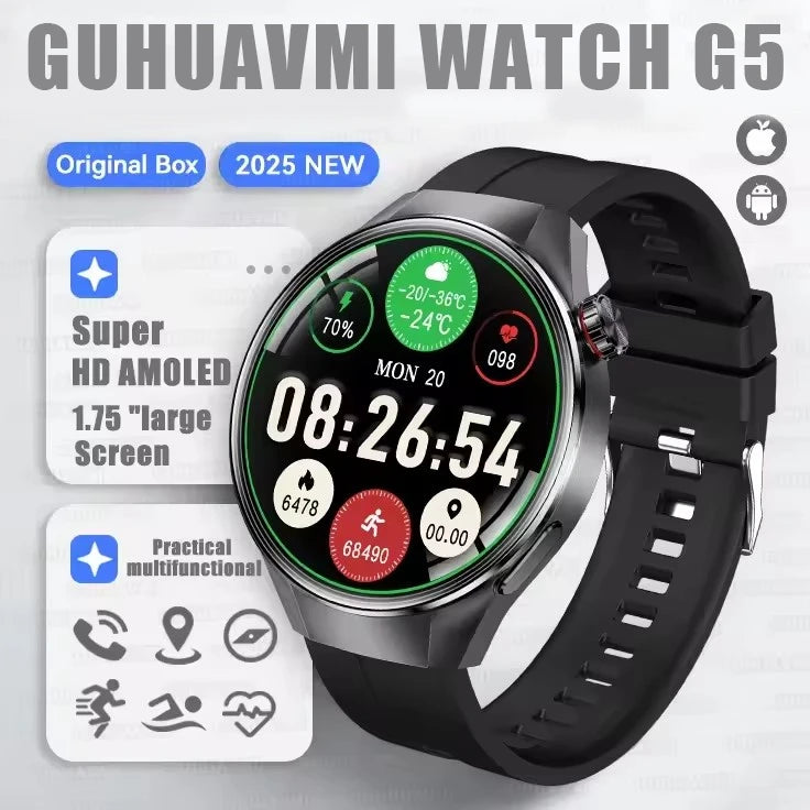 Smartwatch g5 plus | 1.75" hd amoled, gps i monitor aktywności