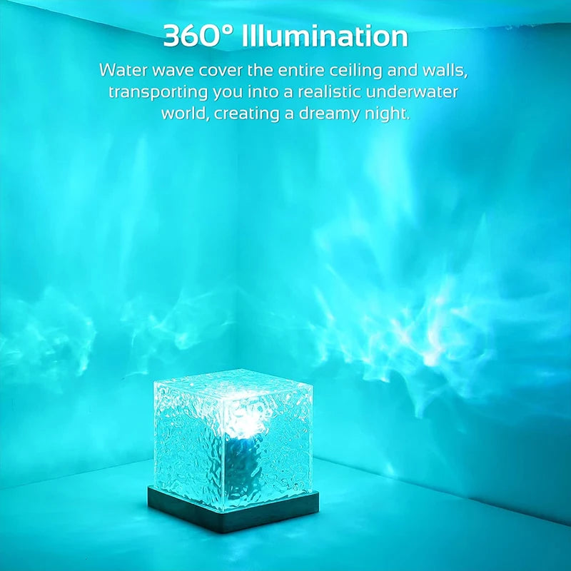 Projektor światła fala oceanu - lampa aurora z 16 kolorami
