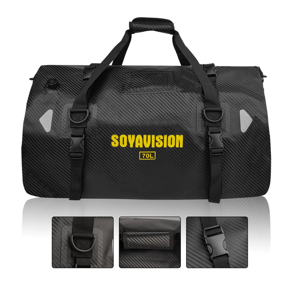 Wodoodporna torba motocyklowa na bagaż | suchy plecak rolowany | 20l, 40l, 66l