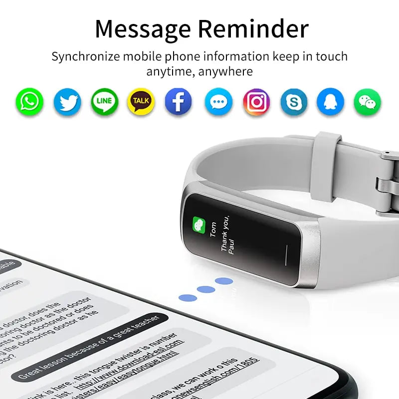 Zegarek smartwatch lige amoled - monitor tętna i aktywności fizycznej
