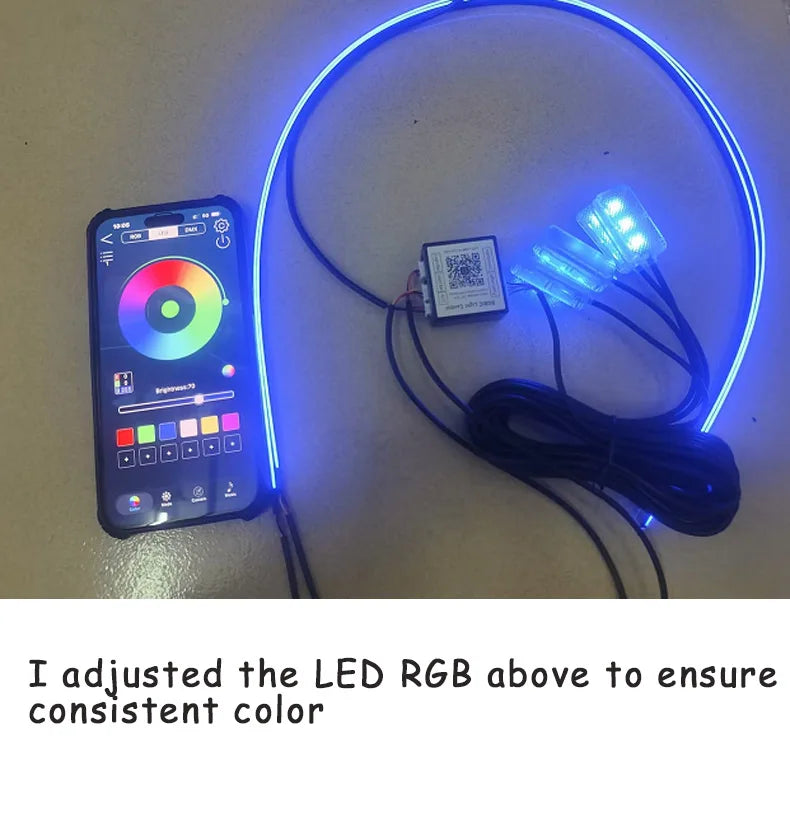 Zestaw ambientowego oświetlenia samochodowego led rgb 14/18 w 1