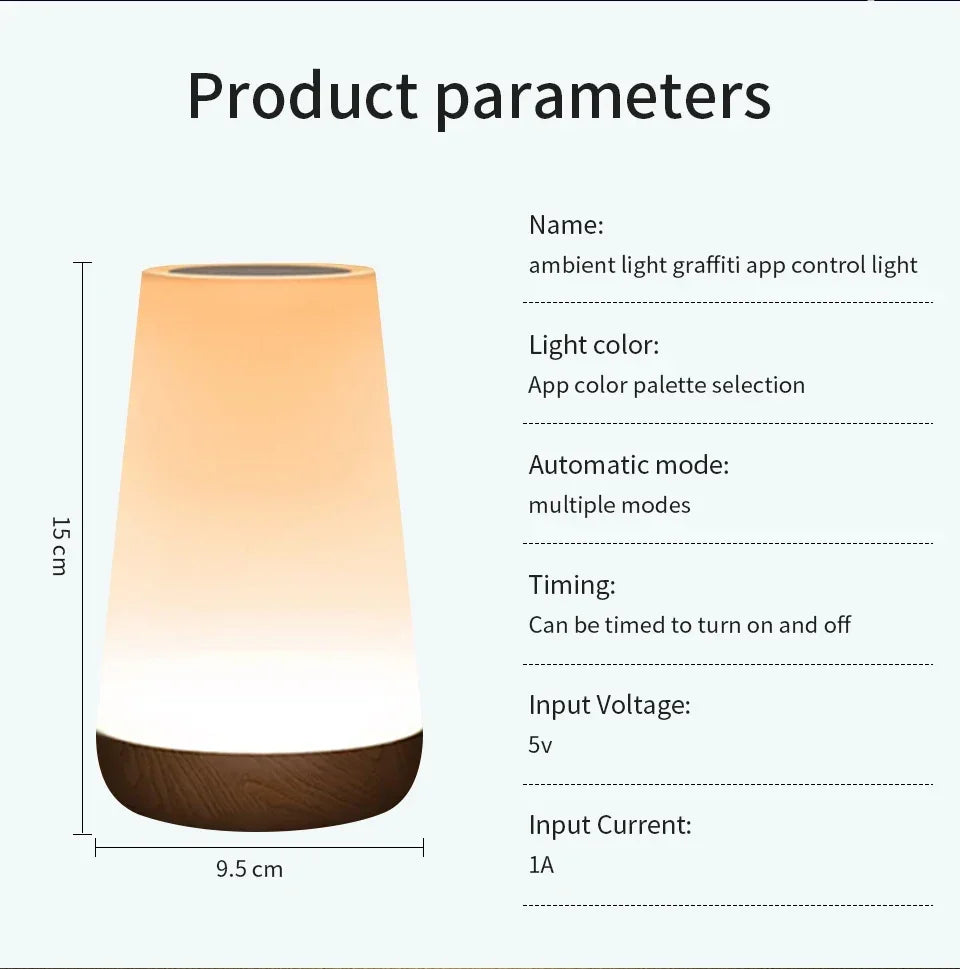 Inteligentna lampka nocna tuya wifi led - ściemniana lampa dotykowa z usb, alexa i google home