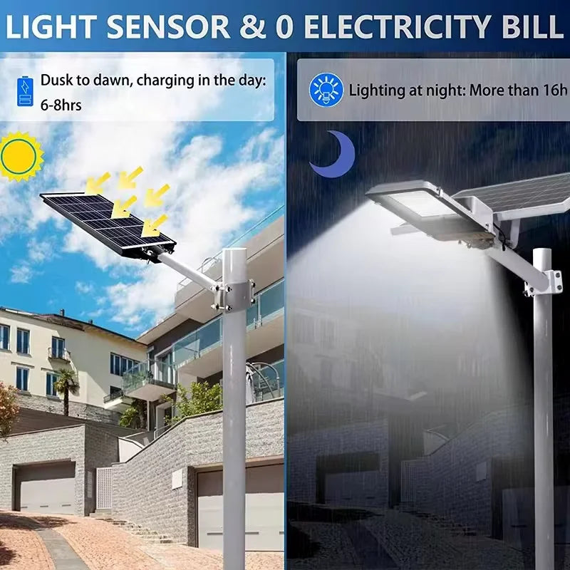 Vabena aluminiowa lampa solarna 8000mah – zewnętrzna lampa ścienna led