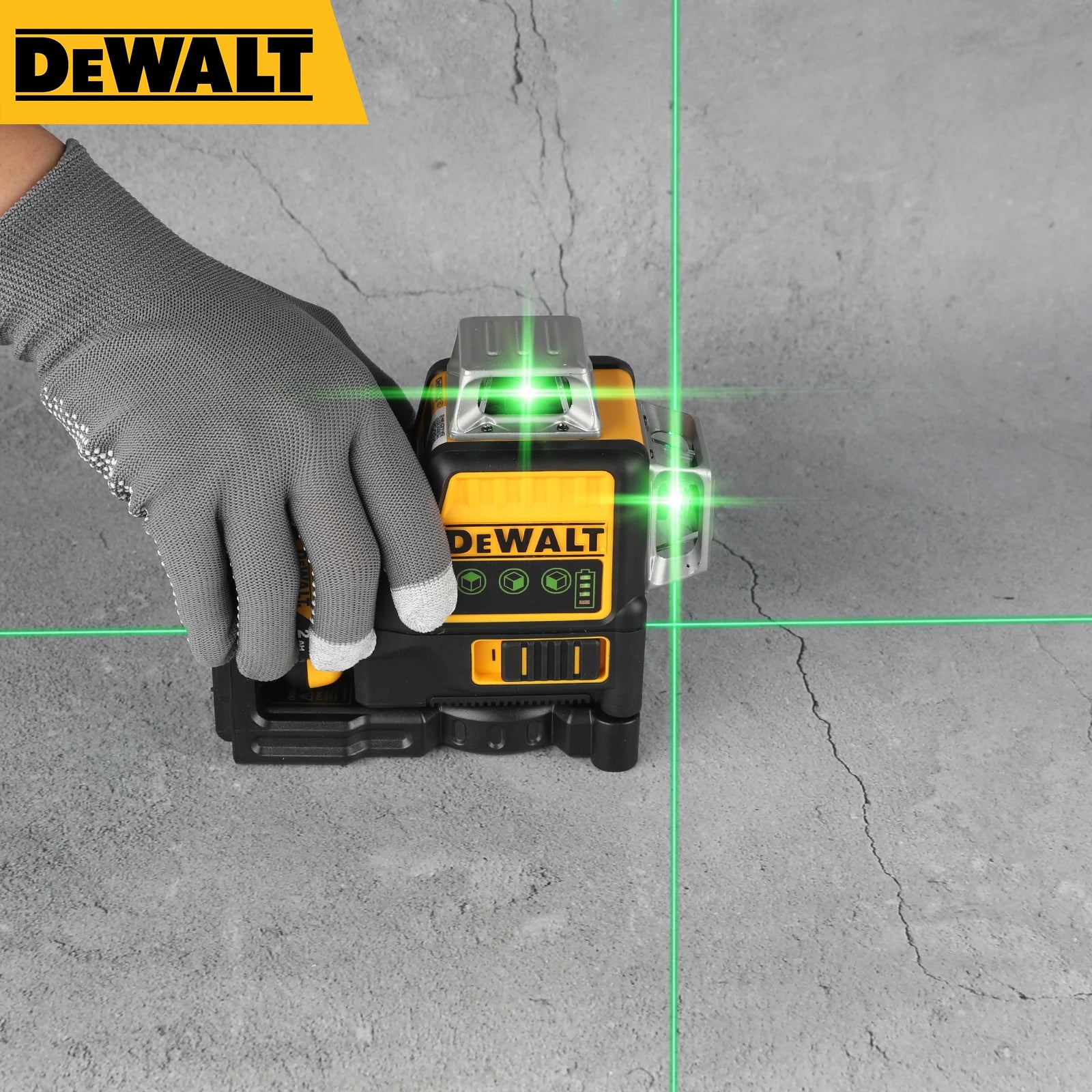 DEWALT DW089LG Green Beam Self-Leveling 3-Line Laser Level