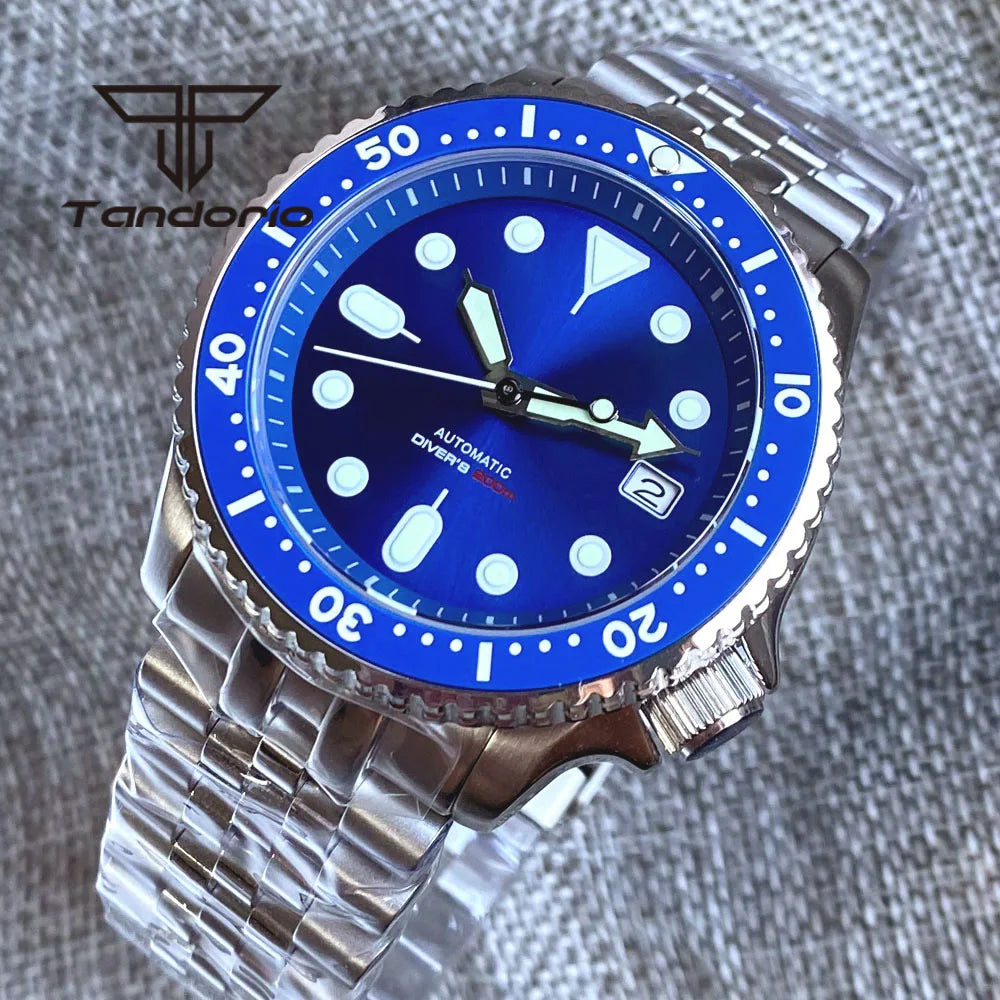 Zegarek automatyczny tandorio skx007 nh35 do nurkowania | solidny i stylowy