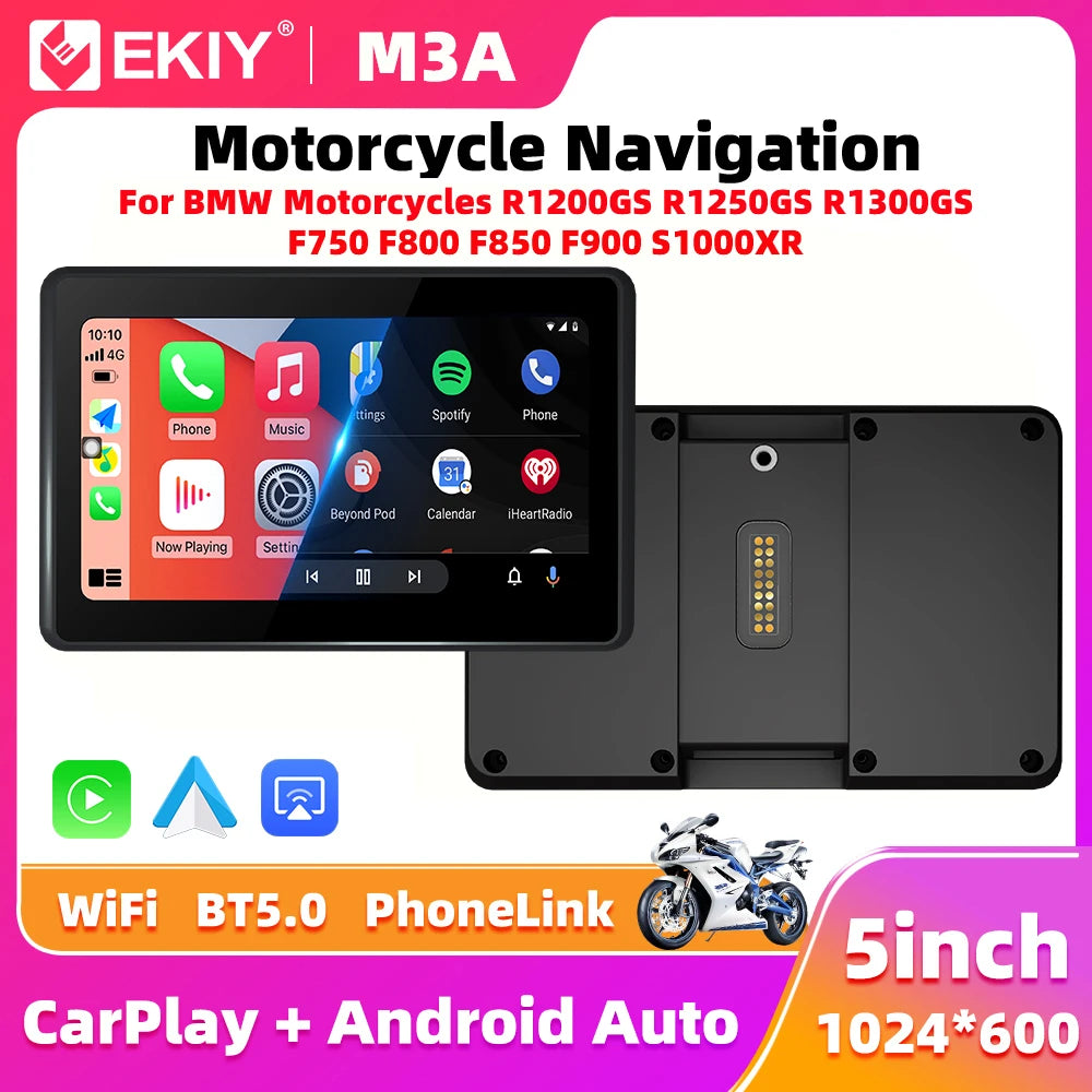 Ekiy bezprzewodowa nawigacja carplay android auto dla motocykli bmw gs & xr