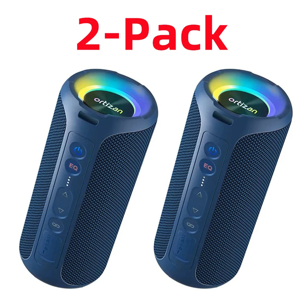 Ortizan głośnik bluetooth 40w wzmocniony bas ip7 wodoodporny zewnętrzny