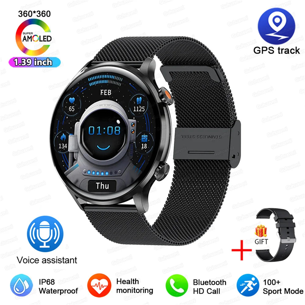 Vabena 2026 smartwatch dla kobiet i mężczyzn | amoled, gps, ip68