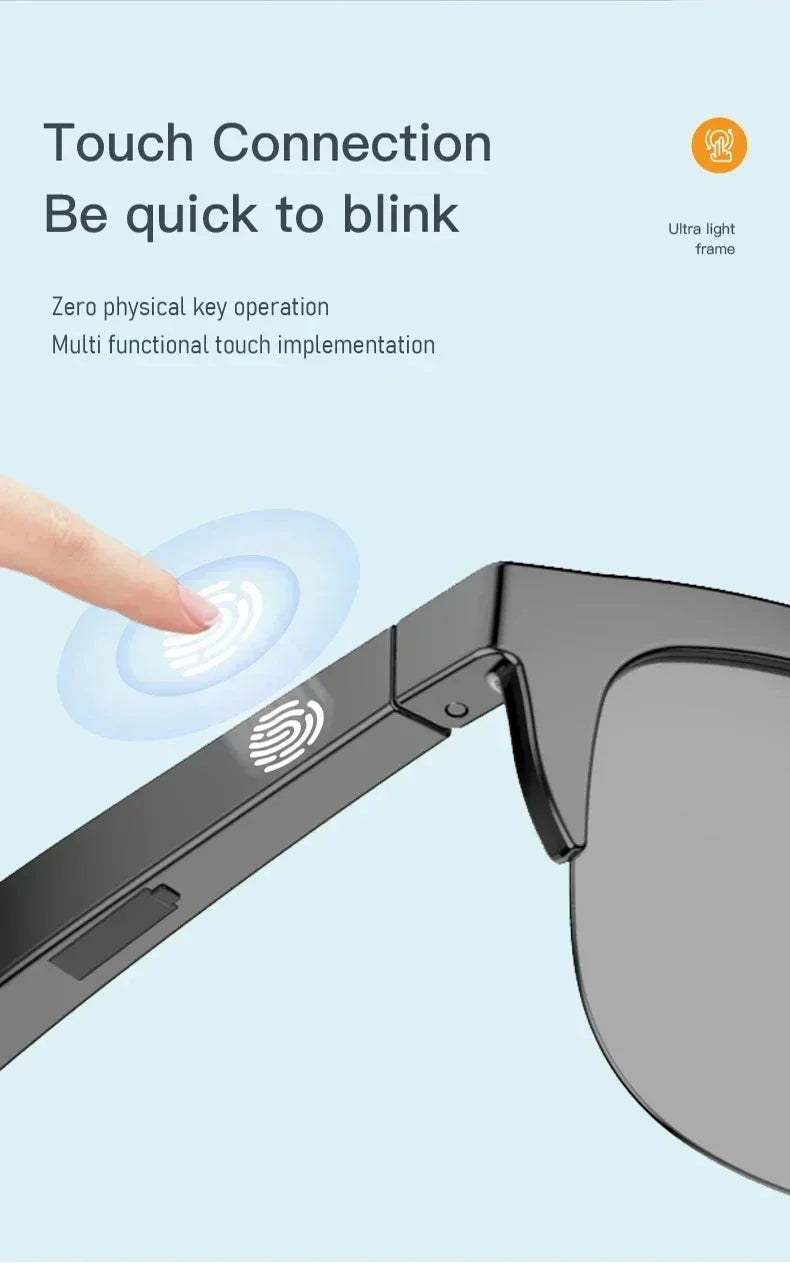Inteligentne okulary przeciwsłoneczne dixsg z dźwiękiem bluetooth i ochroną przed niebieskim światłem